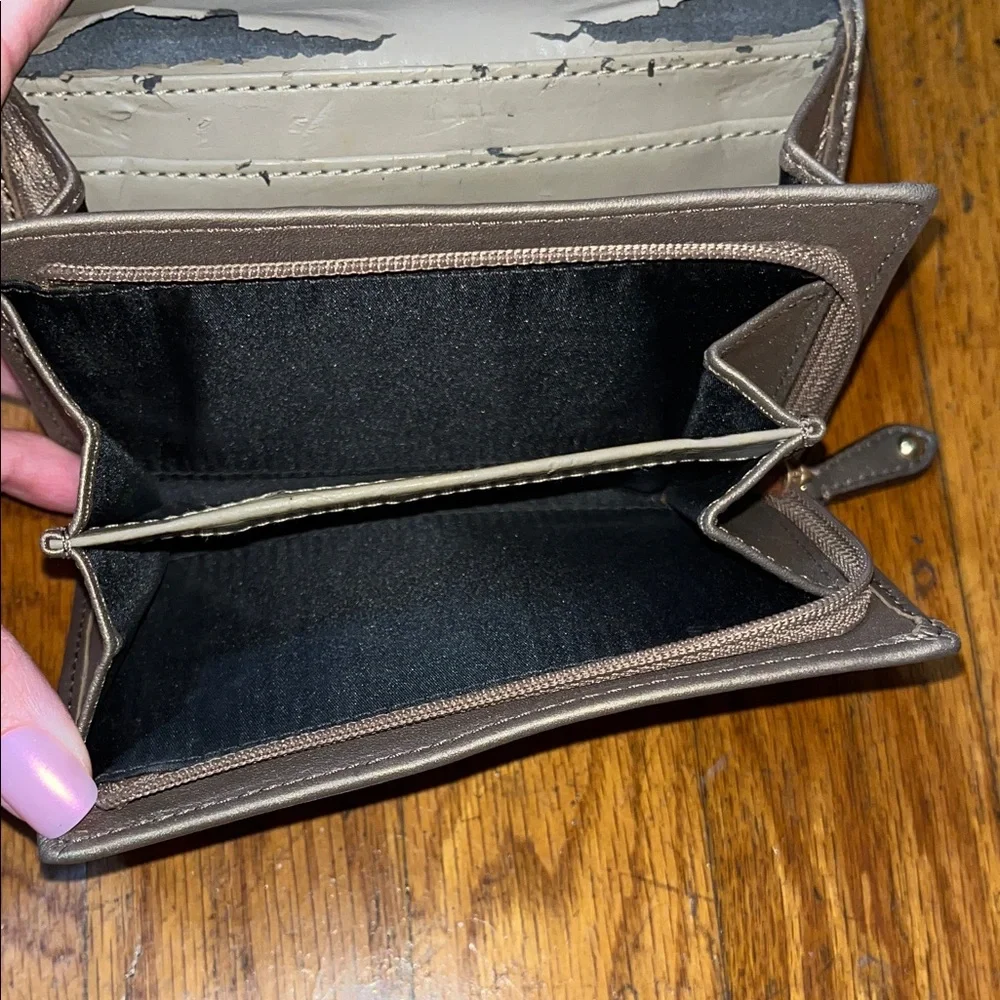 Coach Metallic Gold Leather Wallet